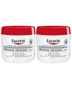 Eucerin Original Healing Cream, Fragrance Free Body Cream for Dry Skin, 2 Pack of 16 Oz Jars