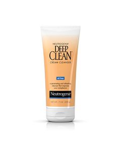 Neutrogena Deep Clean Daily Facial Cream Cleanser with Beta Hydroxy Acid to Remove Dirt, Oil & Makeup, Alcohol-Free, Oil-Free & Non-Comedogenic, 7 fl. oz