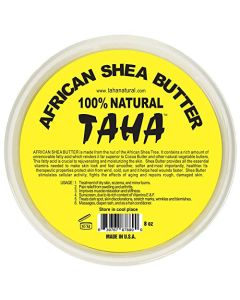 Taha African Shea Butter Cream – 100% Pure, Organic, Unrefined, and Raw, Yellow – For Skin and Stretchmarks – 8oz