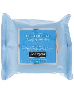 Neutrogena Makeup Remover Facial Cleansing Towelettes, Daily Face Wipes Remove Dirt, Oil, Sweat, Makeup & Waterproof Mascara, Gentle, Soap- & Alcohol-Free, 100% Plant-Based Fibers, 25 ct