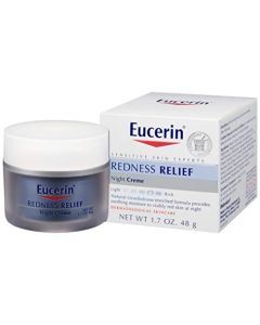 Eucerin Redness Relief Night Creme - Gently Hydrates To Reduce Redness-Prone Skin At Night - 1.7 oz Jar