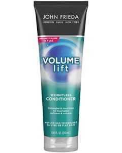 John Frieda Volume Lift Lightweight Conditioner for Natural Fullness, 8.45 Ounces, Safe for Colour-Treated Hair, Volumizing Conditioner for Fine or Flat Hair