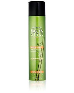 Garnier Fructis Style Sleek and Shine Anti-Humidity Hairspray, Ultra Strong Hold, Frizz Protection 8.25 Oz, 1 Count (Packaging May Vary)