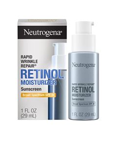 Neutrogena Rapid Wrinkle Repair Retinol Face Moisturizer with SPF 30 Sunscreen, Daily Anti-Aging Face Cream with Retinol & Hyaluronic Acid to Fight Fine Lines, Wrinkles, & Dark Spots, 1 fl. oz