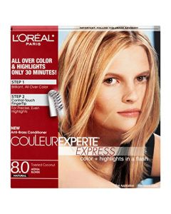 L'Oreal Paris Couleur Experte 2-Step Home Hair Color and Highlights Kit, Toasted Coconut