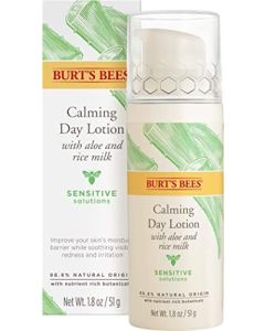 Burt's Bees Sensitive Solutions Calming Day Lotion with Aloe and Rice Milk, 98.8% Natural Origin, 1.8 Fluid Ounces