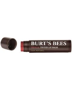 Burt's Bees 100% Natural Tinted Lip Balm, Hibiscus with Shea Butter & Botanical Waxes – 1 Tube