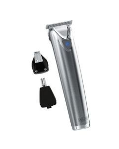 Wahl USA Stainless Steel Lithium-Ion Cordless Beard Trimmer for Men - Rechargeable All in One Men's Beard Trimmer with Rotary Ear & Nose Trimmer, & Detail Trimmer - Model 9818A