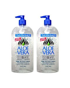 Fruit Of The Earth Aloe Vera 100% Gel with Tocopheryl Acetate, DMDM Hydantoin, Tetrasodium EDTA, Carbomer, Aloe Vera Gel, Triethanolamine, Diazolidinyl Urea, 24 oz (2 pack)