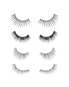 Salona Eye Splashes False Eyelashes Bulk 70 Pairs of Fake Eyelashes with Different Style Thin Natural Look Wispies Cat Eye Fluffy Volume 7 Styles Bundle