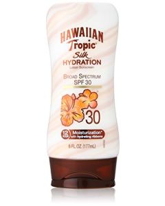 Hawaiian Tropic Sunscreen Silk Hydration Moisturizing Broad Spectrum Sun Care Sunscreen Lotion - SPF 30, 6 Ounce