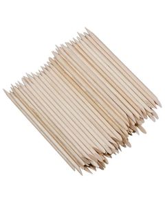 Yesker 100 Pcs Nail Art Orange Wood Stick Sticks Cuticle Pusher Remover Manicure Pedicure Tool