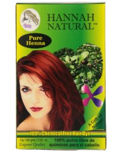 Hannah Natural 100% Pure Henna Powder, 100 Gram