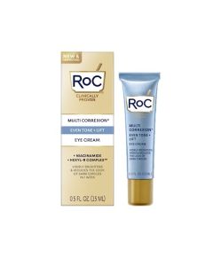 RoC Multi Correxion 5 in 1 Anti-Aging Eye Cream for Puffiness, Under Eye Bags & Dark Circles, Skin Care Treatment with Shea Butter, 0.5 Fl Oz (Packaging May Vary)