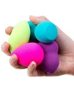Beauty Junkees Makeup Sponge Blenders Set - 4pc Blending Sponges, Make Up Applicators for Liquid Cream Powder Foundation Concealer Contour, Cosmetic Blender Multi Pack, Stippling Wet Dry, Latex Free