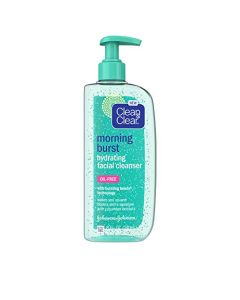 Clean & Clear Morning Burst Oil-Free Hydrating Facial Cleanser with Cucumber & Green Mango Extract, Gentle Daily Face Wash for All Skin Types, Non-Comedogenic, Hypoallergenic, 8 fl. oz