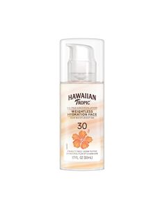 Hawaiian Tropic Weightless Hydration Lotion Sunscreen for Face SPF 30, 1.7oz | Travel Size Sunscreen, Oil Free Face Sunscreen, Sunblock Face, Mini Sunscreen SPF 30, 1.7oz