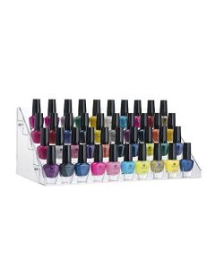 Home-it Nail polish holder Acrylic 5 Step Counter Display Holds up 60 Bottles