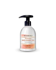 Dr. Mercola, Moisturizing Bath & Body Gel Sweet Orange, 8 fl oz (236 mL), Coconut Oil, Organic Jojoba Oil, Organic Palm Oil and Organic Aloe Vera