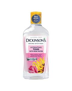 Dickinson's Enhanced Witch Hazel Hydrating Toner with Rosewater, Alcohol Free, 98% Natural Formula, 16 Fl Oz