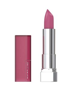 Maybelline New York Color Sensational Lipstick, Lip Makeup, Matte Finish, Hydrating Lipstick, Nude, Pink, Red, Plum Lip Color, Lust for Blush, 1 Count