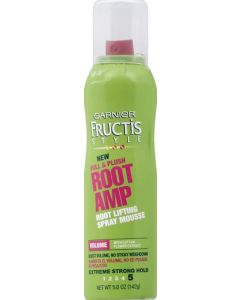 Garnier Fructis Style Root Amp Lifting Spray Mousse, Extreme Hold, 5.0 Oz, 1 Count (Packaging May Vary)