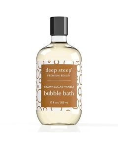 Deep Steep Bubble Bath Brown Sugar Vanilla, 17 Ounce