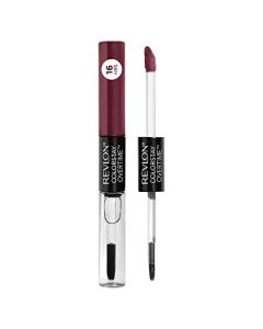 Liquid Lipstick with Clear Lip Gloss by Revlon, ColorStay Overtime Lipcolor, Dual Ended with Vitamin E in Plums & Berries, 270 Relentless Raisin, 0.07 Oz