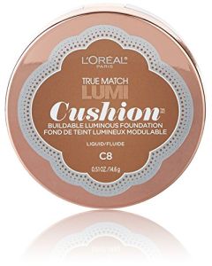 L'Oréal Paris True Match Lumi Cushion Foundation, C8 Cocoa, 0.51 oz.