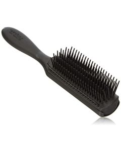 Denman D3 M Monsieur Hair Brush 7 Row Brush with Black Handle Black Rubber Pad