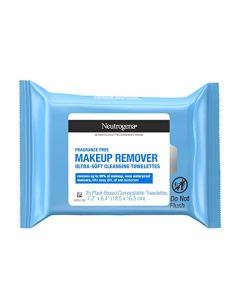 Neutrogena Fragrance-Free Makeup Remover Wipes, Daily Facial Cleanser Towelettes, Gently Removes Oil & Makeup, Alcohol-Free Makeup Wipes, 25 ct