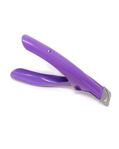 Yueton Color Coated Stainless Steel False Nail Tip Clipper Cutter Trimmer Manicure Pedicure Nail Art Tool (Deep Purple)