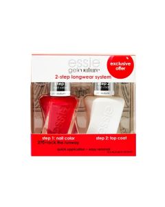 Essie Gel Couture Longwear Nail Polish + Top Coat Kit, Scarlet Red Nail Polish, Rock The Runway + Top Coat, Gifts For Women And Men, 0.46Oz Each