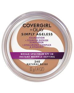 COVERGIRL & Olay Simply Ageless Instant Wrinkle-Defying Foundation, Natural Beige 0.4 Fl Oz (Pack of 1)