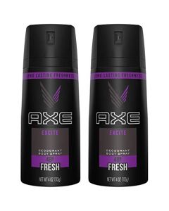 AXE Body Spray for Men, Excite, 4 Ounce (Pack of 2)