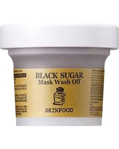 SKIN FOOD Black Sugar Mask Wash Off 3.52 fl. oz.(100g) - Black Sugar Scrub - Sugar Face Scrub to Hydrate and Nourish the Skin - Exfoliating Sugar Scrub - Facial Mask Wash Off Sugar Scrub