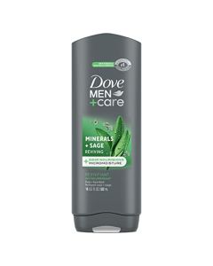 Dove Body and Face Wash Reviving Minerals + Sage Body Wash for Men with 24-Hour Nourishing Micromoisture Technology, 18 oz