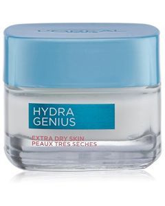 L'Oreal Paris Skincare Hydra Genius Daily Liquid Care Oil-Free Face Moisturizer for Extra Dry Skin, Hyaluronic Acid Moisturizer for Face with Aloe Water and Hyaluronic Acid, 3.04 fl. oz.