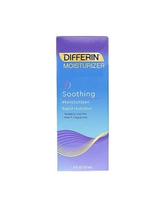 Differin Face Moisturizer by the makers of Differin Gel, Soothing Lotion for Face and Body, Gentle Skin Care for Acne Prone Sensitive Skin, 4 oz (Packaging May Vary)