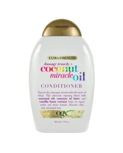 OGX Extra Strength Damage Remedy + Coconut Miracle Oil Conditioner for Dry, Frizzy or Coarse Hair, Hydrating & Flyaway Taming Conditioner, Paraben-Free, Sulfate-Free Surfactants, 13 fl oz