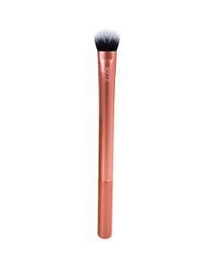 Real Techniques Expert Concealer Brush, Ultra Plush Custom Cut Synthetic Taklon Bristles & Extended Aluminum Ferrules, Uniquely Shaped Brush Head, For Even Coverage, Orange Face Brush, 1 Count