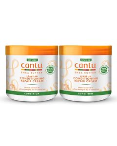 Cantu Leave-In Conditioning Repair Cream with Shea Butter, 16 oz (Pack of 2) (Packaging May Vary)