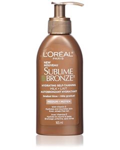 L'Oreal Paris Skincare Sublime Bronze Hydrating Sunless-Tanning Milk Medium, Sunless tanning lotion, 5.5 fl. oz.