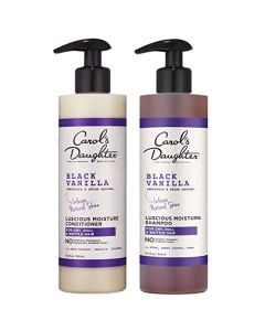 Carol's Daughter Black Vanilla Curly Hair Shampoo and Conditioner Set - Made with Shea Butter, Biotin, and Rosemary (2 Product Kit)
