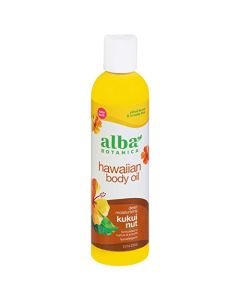 Alba Botanica Hawaiian Body Oil, Deep Moisturizing Kukui Nut, 8.5 Oz