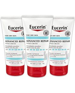 Eucerin Advanced Repair Hand Cream - Fragrance Free, Hand Lotion for Very Dry Skin - 2.7 Ounce (Pack of 3)