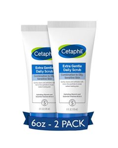 Cetaphil Exfoliating Face Wash, Extra Gentle Daily Face Scrub, Gently Exfoliates & Cleanses, For All Skin Types, Non-Irritating & Hypoallergenic, Suitable For Sensitive Skin, 6 Fl Oz, Pack of 2