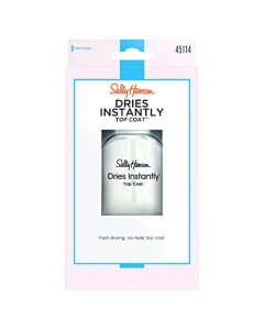 Sally Hansen Dries Instantly Top Coat Nail Polish for Women, No Fade, 0.45 Fl Oz, Fast Drying Nail Color Protection, Resists Smudging, Chipping, and Fading