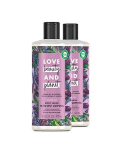 Love Beauty and Planet Relaxing Rain Body Wash Enjoy Soft, Smooth Skin with a Soothing-Relaxed Feel Argan Oil and Lavender Paraben Free and Vegan Body Wash, 16 Fl Oz (Pack of 2)