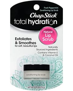 ChapStick Total Hydration Conditioning Lip Scrub Fresh Peppermint, Lip Exfoliator - 0.27 Oz